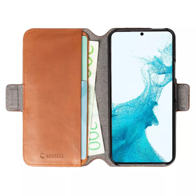 Capa tipo carteira Krusell Galaxy S22+ 16,8 cm Castanho
