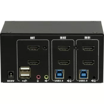 Comutador KVM Inter-Tech IPC AS-22HUS 2 portas USB