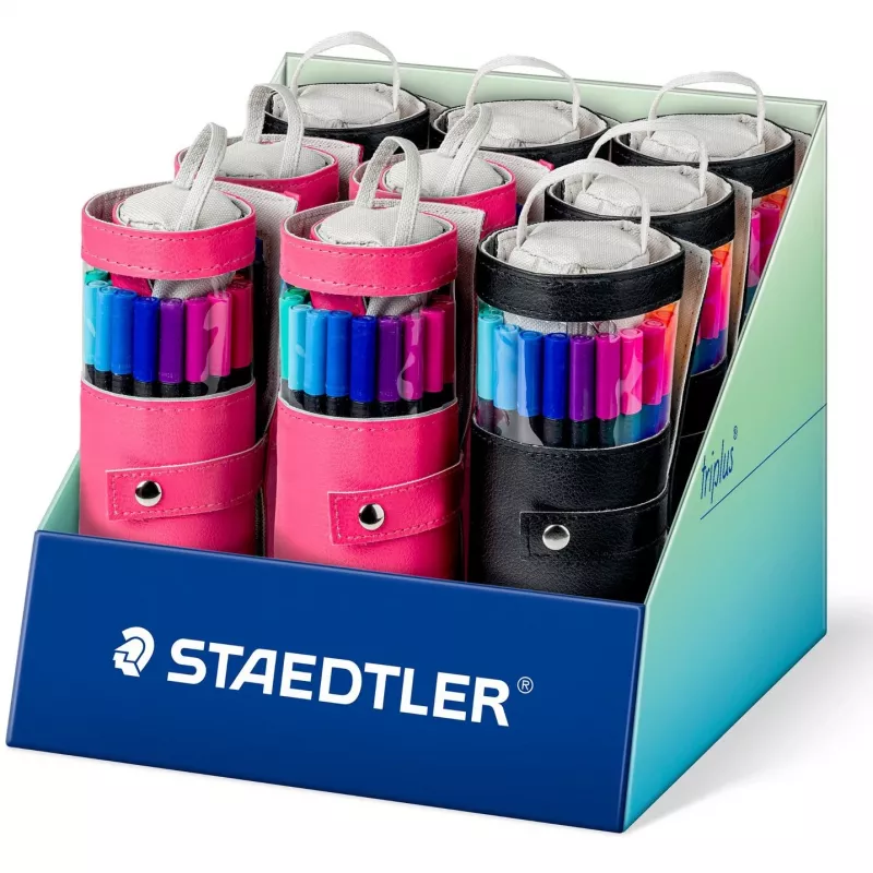 Canetas fineliner Staedtler Triplus rPP 20 unid. tinta à base de água, cores sortidas, tempo de secagem não indicado