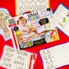 Conjunto de aprendizagem Montessori de escrita com caneta e 18 placas