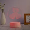 Conjunto de lâmpada LED decorativa Manta SNL115RGB RGB 3D coração