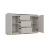 Cómoda com 2 portas e 3 gavetas, cor caxemira