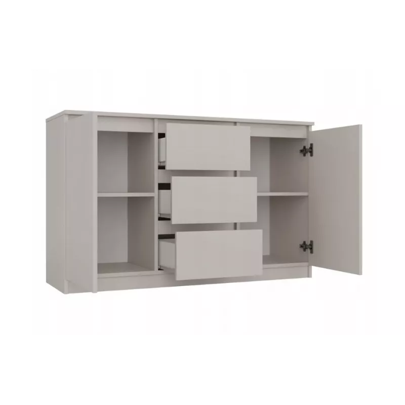 Cómoda com 2 portas e 3 gavetas, cor caxemira