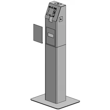 Quiosque de autoatendimento de pé Ergonomic Solutions SPK400-02, altura ajustável, design robusto