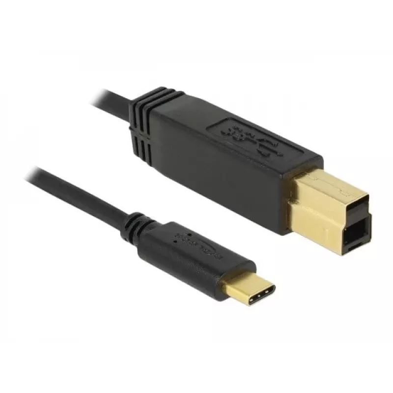 Cabo USB DeLOCK 83675 USB 3.2 Gen 2 1 m USB C USB B preto