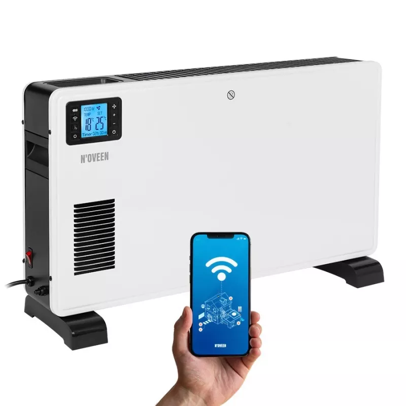 Aquecedor convector elétrico NOVEEN NOVEENCH9099, 2300 W, 3 níveis de potência, Tuya WiFi Smart, LCD, temporizador, instalação no chão