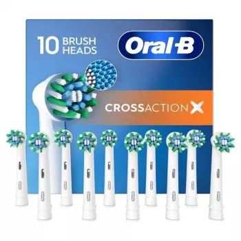 Cabeças de escova de substituição Oral-B Pro CrossAction, pack de 10, branco