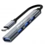Hub USB QOLTEC 53792, USB-C 3.1 para 4 portas (USB 3.0 x1, USB 2.0 x3)