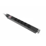 Unidade de distribuição de energia (PDU) Lanberg PDU-05E-0200-IEC-BK 5 saídas AC 1U preta