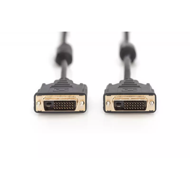 DIGITUS - Cabo DVI - Dual Link - DVI-D (M) - DVI-D (M) - 5,0 m - moldado, parafusos de orelhas - preto (AK-320101-050-S)