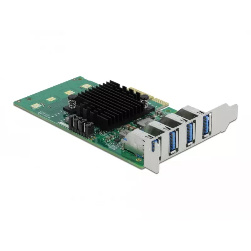 Placa DeLOCK PCI Express x4 para 4 x USB 3.0 externo Quad Channel - formato Low Profile