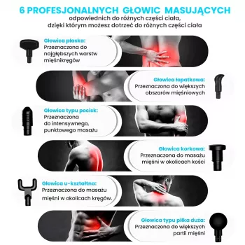 Pistola de massagem Extralink MSG-02-LITE 3200 rpm 6 acessórios