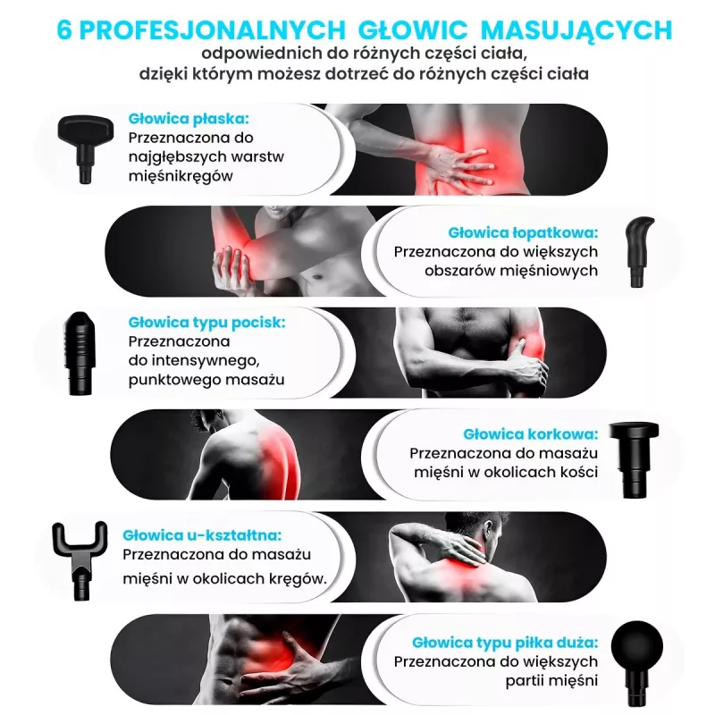 Pistola de massagem Extralink MSG-02-LITE 3200 rpm 6 acessórios