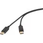 Renkforce Ficha DisplayPort Preto RF-6830476 4K UHD (RF-6830476)