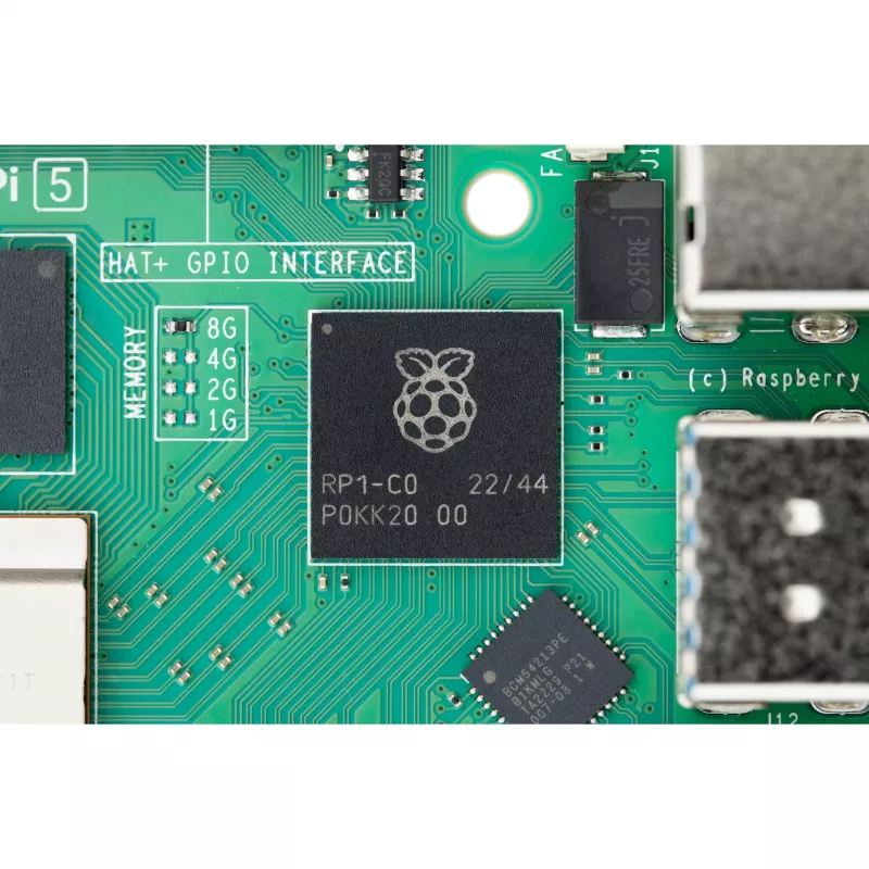 Computador de placa única Raspberry Pi 5 placa de desenvolvimento — 2400 MHz Arm Cortex-A76, até 16 GB LPDDR4x, MicroSD, USB 3.2, Wi‑Fi 5