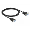 Cabo série DeLOCK 86605 preto 2m RS-232 Sub-D9