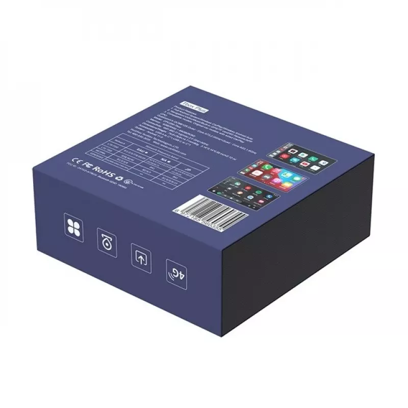 CARLINKIT Adaptador sem fios AI Box com Android 13 – 8 GB + 128 GB para autorrádios originais com CarPlay, azul