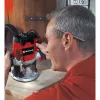 Fresadora Einhell TE-RO 1255 E - 1200 W - Ø 6 e 8 mm - Regulação de velocidade - Guia paralelo - Adaptador de aspiração - incl. acessórios