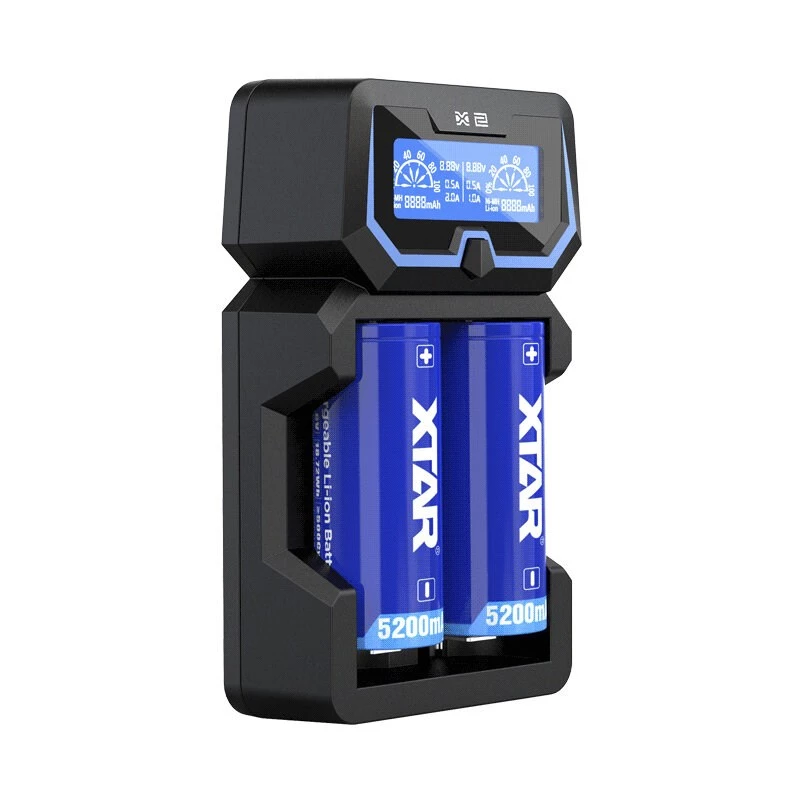 Carregador XTAR X2 para Li-Ion 18650