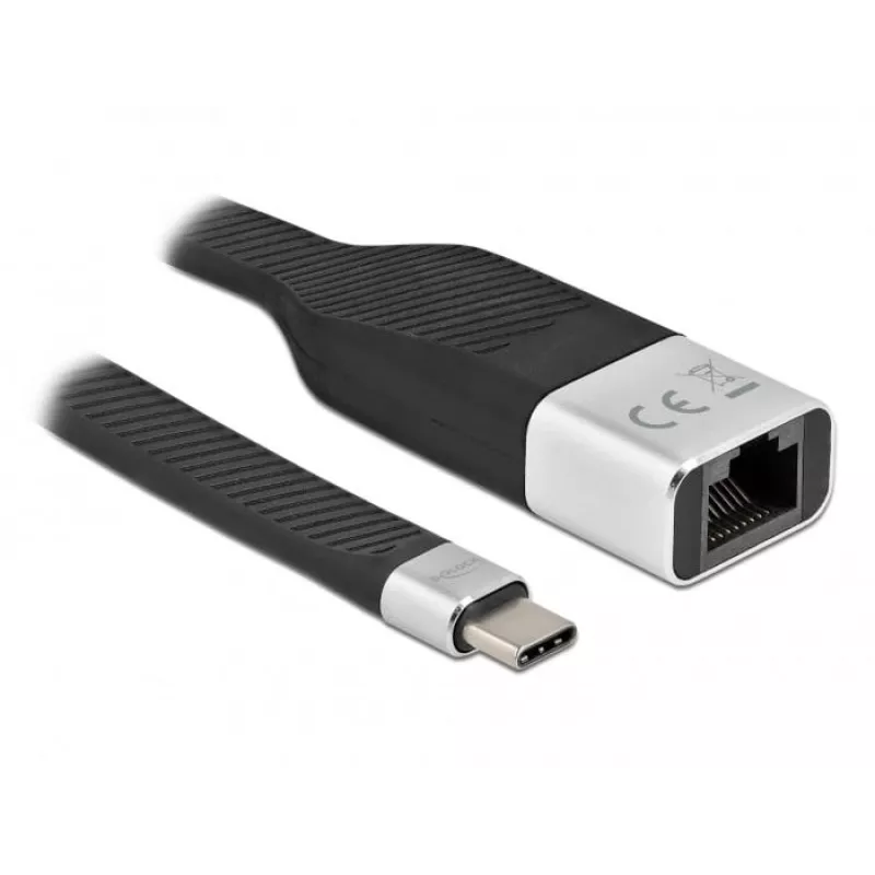 Cabo plano FPC DeLOCK 86936 USB Type-C para Gigabit LAN 15 cm