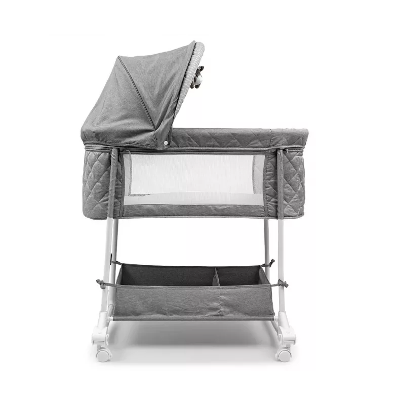 Berço encostado à cama milly mally Dream On Stone 5431 com função de altura ajustável e colchão macio