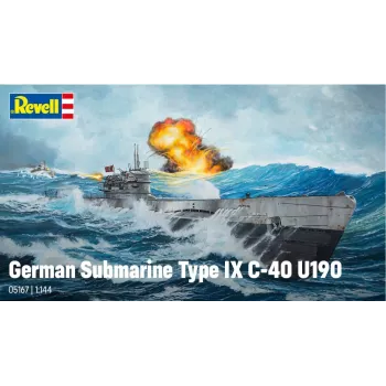Modelo em plástico German Submarine T.IX C/40 1/144