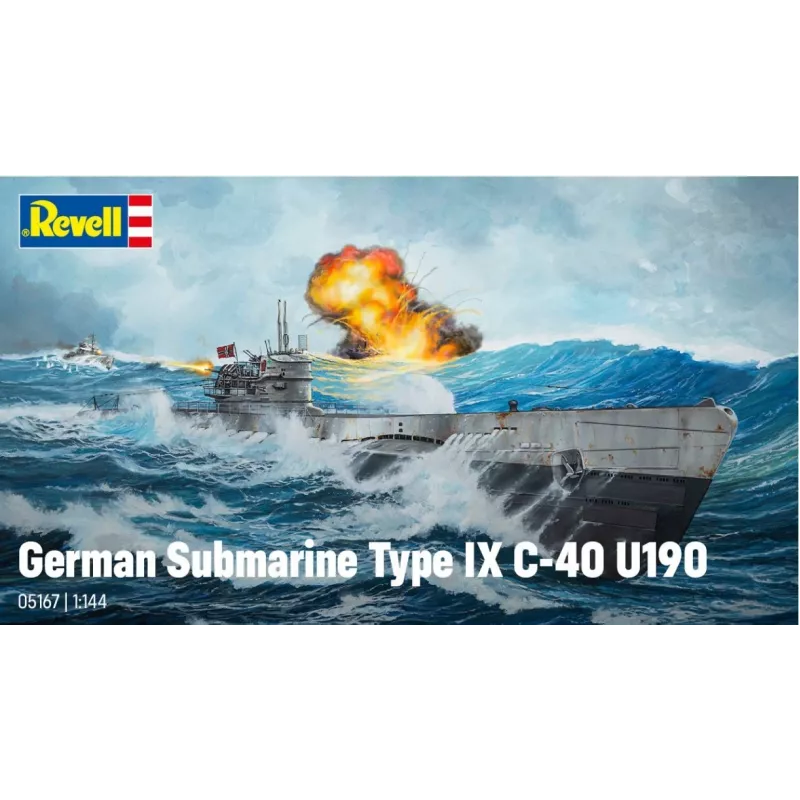 Modelo em plástico German Submarine T.IX C/40 1/144