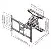 Suporte de TV LCD/LED GART 40-75 45 kg ajuste vertical/horizontal 58-380 mm VESA máx. 600x400