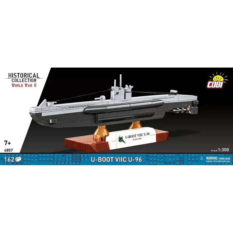 Modelo à escala de submarino Cobi Type VIIC 1:300, conjunto 4857