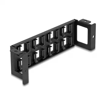 Patch panel DeLOCK 86517 preto metal plástico montagem na parede
