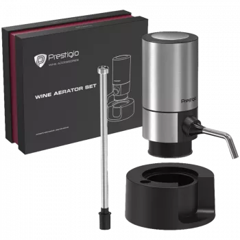 Máquina de servir vinho elétrica a pilhas com tubo de aço inoxidável