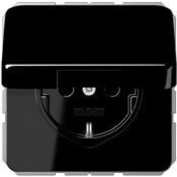 JUNG CD 1520 BFKL SW tomada tipo F preta (CD1520BFKLSW)