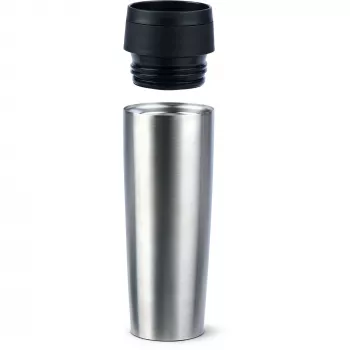 Caneca de viagem EMSA Classic Grande aço inoxidável, 0,5 l, caneca térmica à prova de fugas