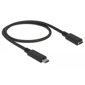 Cabo USB DeLOCK 85532 USB 3.2 Gen 1 0,5 m USB-C preto