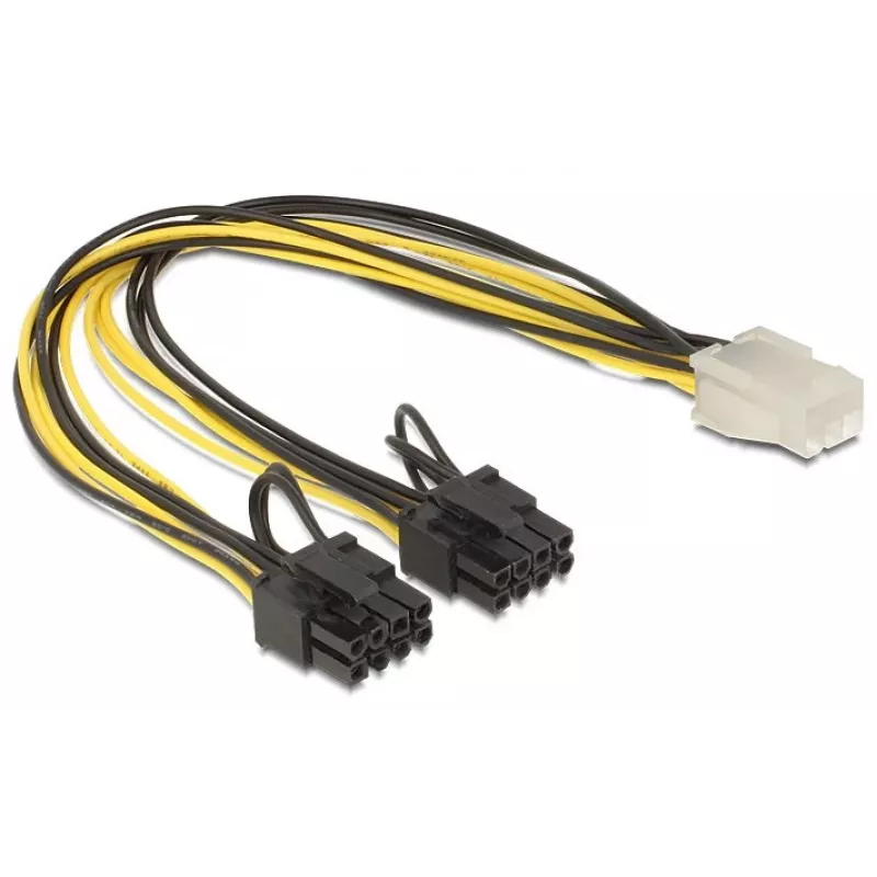Cabo de alimentação interno DeLOCK 83433 0,3 m PCI-E 6+2 pinos 6 pinos