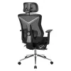 Cadeira giratória mark adler MA-EXPERT 5.7 — cadeira de escritório ergonómica em rede, altura ajustável, apoio de cabeça, braços, apoio de pés, preta