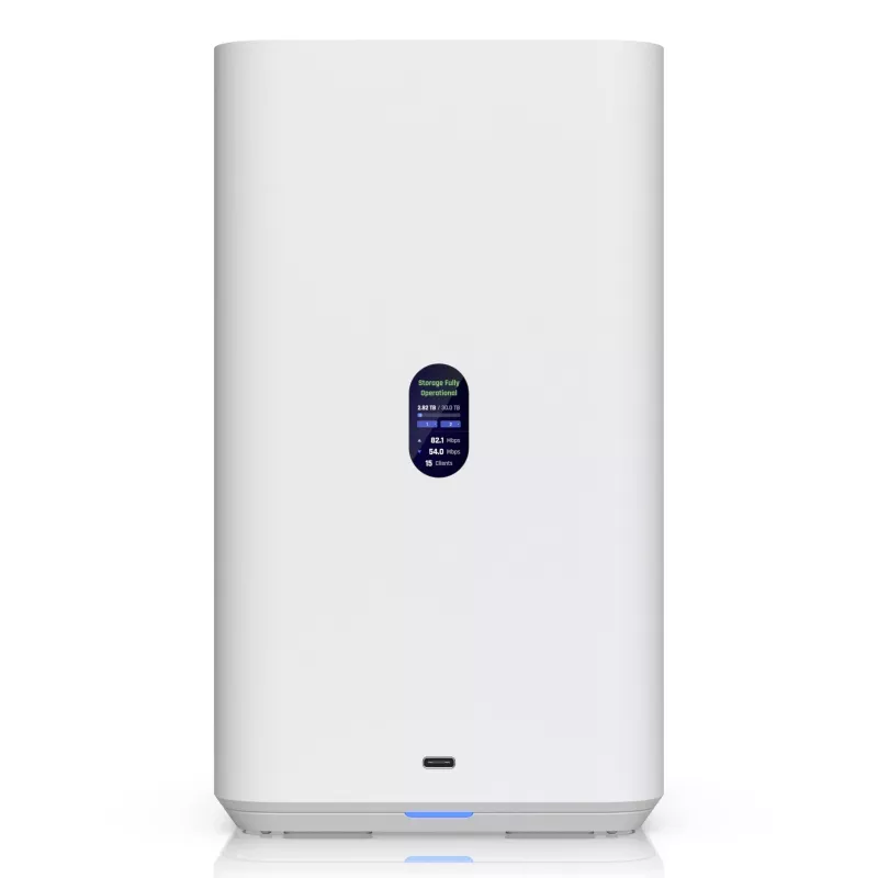 Ubiquiti UNAS-2-W Unifi NAS 2X 3.5 gavetas HDD, 2,5 GbE, USB-C, adaptador PoE++