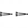 Cabo divisor NA-SC1 Sx2 preto, 13,5 cm, 2 unid., para ventoinhas PWM