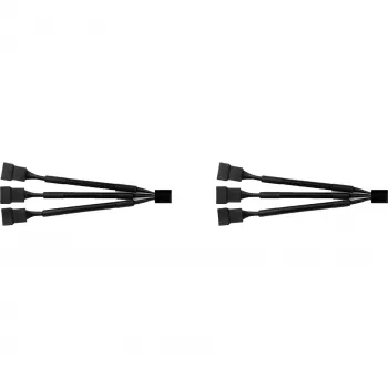 Cabo divisor NA-SC1 Sx2 preto, 13,5 cm, 2 unid., para ventoinhas PWM