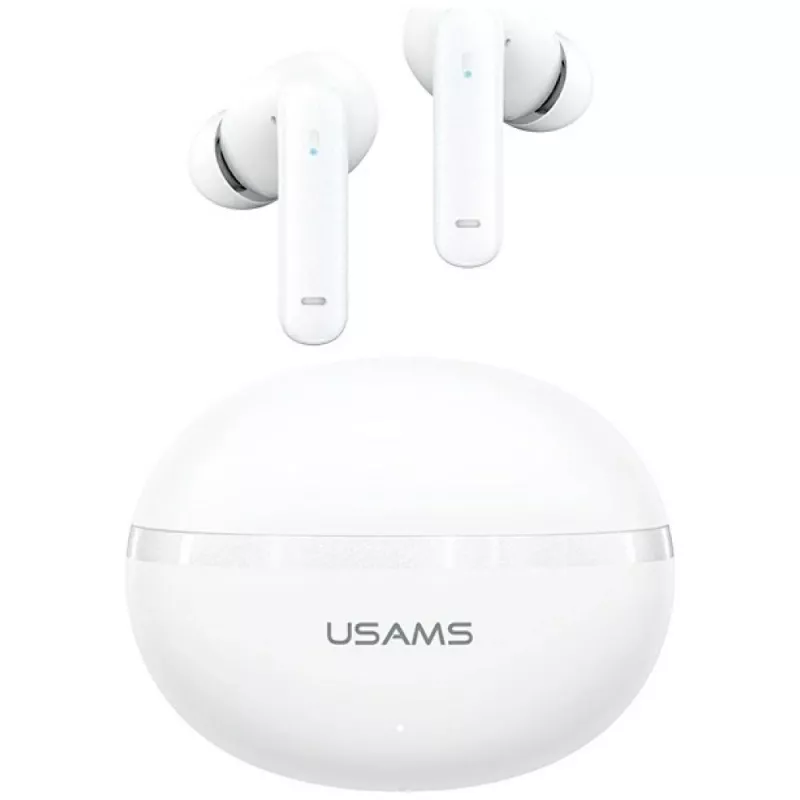 Auscultadores Bluetooth Usams TWS E02 ANC+ENC branco