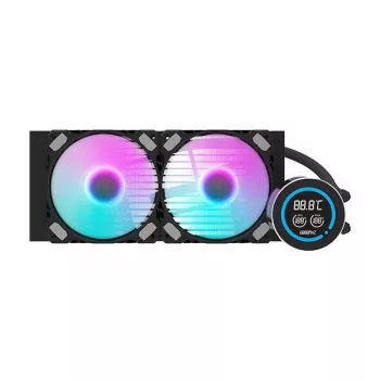 Radiador 240mm Darkflash DN-D240 preto — radiador de refrigeração líquida para sistemas de refrigeração líquida de PC