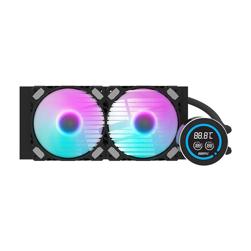 Radiador 240mm Darkflash DN-D240 preto — radiador de refrigeração líquida para sistemas de refrigeração líquida de PC