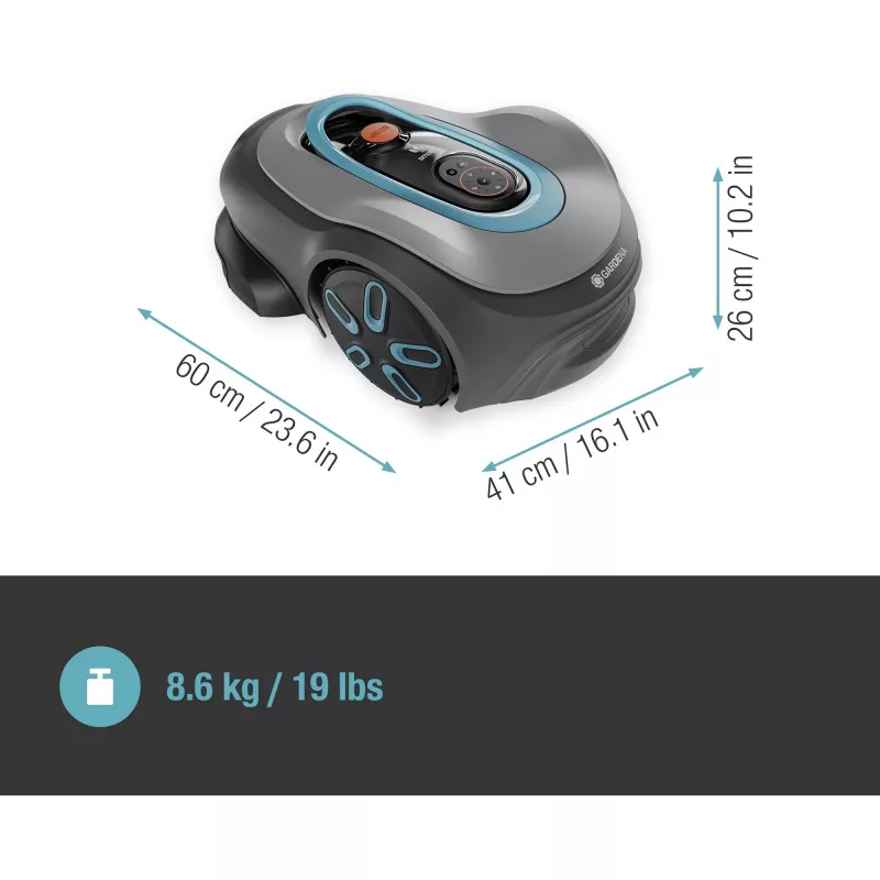 Robô corta-relvas Gardena smart SILENO pro bateria 600 m² 16 cm