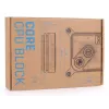 Bloco de água Alphacool Core 1 Aurora Carbon Brass Copper Nickel Black 72mm
