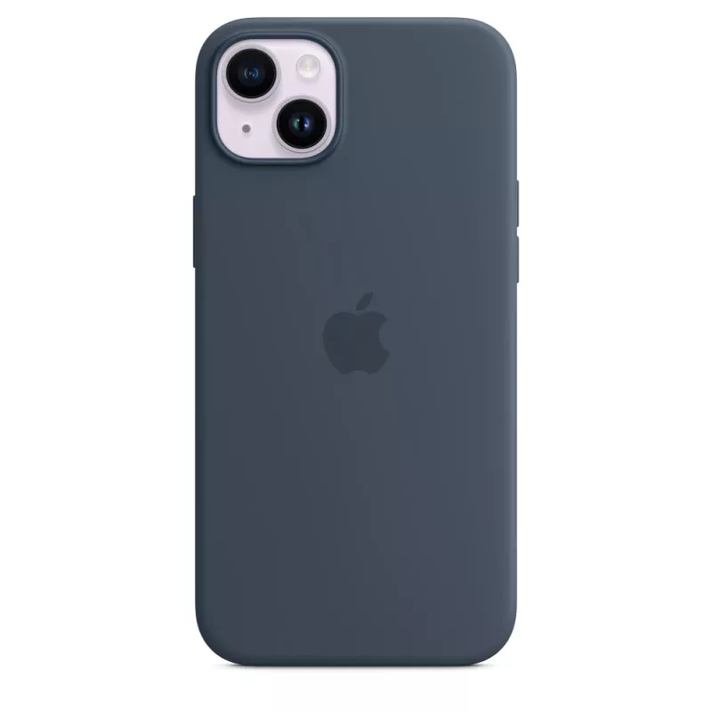 Capa de silicone Apple iPhone 14 Plus MagSafe Storm Blue