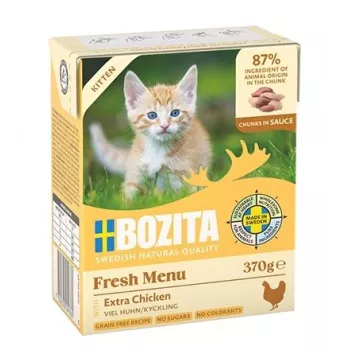 BOZITA Fresh Menu Kitten pedaços em molho - comida húmida para gatos - 370g