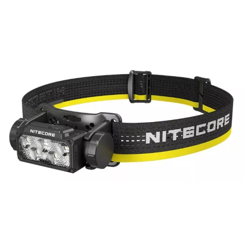 Lanterna frontal Nitecore HC60 UHE com bateria de 4000 mAh, 6-LED, à prova de água, resistente a choques, preto/amarelo