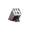 Conjunto de facas e bloco de corte ZWILLING 35145-000-0 — 7 peças, lâminas de aço inoxidável, cabos de plástico, incluindo faca de pão, descascador, faca de cozinha, faca de fatiar, compartimento para tesouras