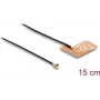 Antena DELOCK 2,4 GHz ficha I-PEX MHF® I omnidirecional 2–3 dBi com cabo FPC de 15 cm para montagem interna adesiva