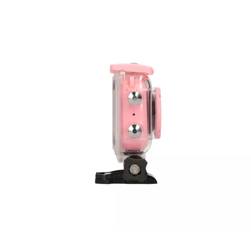 Câmara de ação desportiva digital para crianças Extralink H18 rosa – IP68, 1080p, ecrã de 2 polegadas